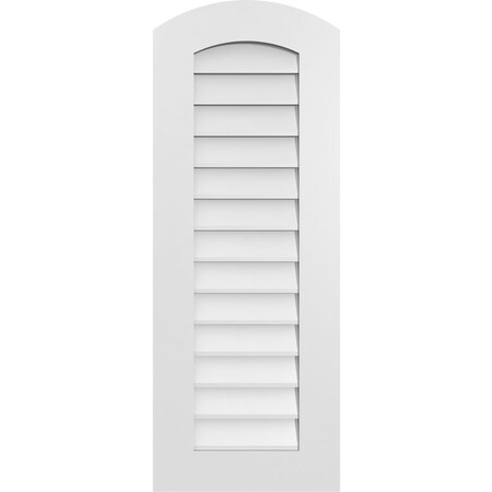 Ekena Millwork Arch Top Surface Mount PVC Gable Vent: Functional, w/ 3-1/2"W x 1"P Standard Frame, 16"W x 42"H GVPAR16X4201SF